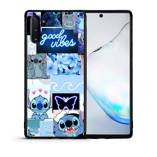 Θήκη Αγίου Βαλεντίνου Samsung Note 10 Collage Good Vibes από τη Smartfits με σχέδιο στο πίσω μέρος και μαύρο περίβλημα | Samsung Note 10 Collage Good Vibes case with colorful back and black bezels