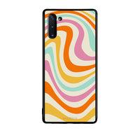 Thumbnail for Samsung Note 10 Colourful Waves θήκη από τη Smartfits με σχέδιο στο πίσω μέρος και μαύρο περίβλημα | Smartphone case with colorful back and black bezels by Smartfits