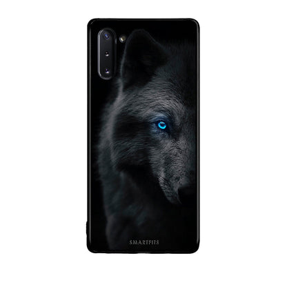 Samsung Note 10 Dark Wolf θήκη από τη Smartfits με σχέδιο στο πίσω μέρος και μαύρο περίβλημα | Smartphone case with colorful back and black bezels by Smartfits