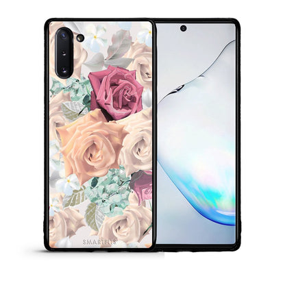Θήκη Samsung Note 10 Bouquet Floral από τη Smartfits με σχέδιο στο πίσω μέρος και μαύρο περίβλημα | Samsung Note 10 Bouquet Floral case with colorful back and black bezels