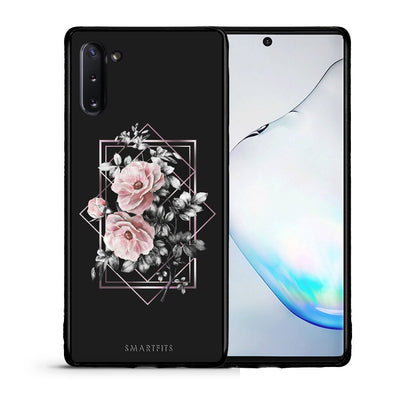 Θήκη Samsung Note 10 Frame Flower από τη Smartfits με σχέδιο στο πίσω μέρος και μαύρο περίβλημα | Samsung Note 10 Frame Flower case with colorful back and black bezels