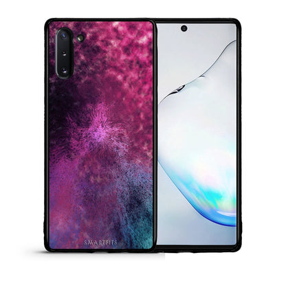 Θήκη Samsung Note 10 Aurora Galaxy από τη Smartfits με σχέδιο στο πίσω μέρος και μαύρο περίβλημα | Samsung Note 10 Aurora Galaxy case with colorful back and black bezels