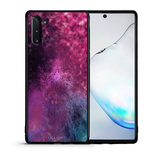 Θήκη Samsung Note 10 Aurora Galaxy από τη Smartfits με σχέδιο στο πίσω μέρος και μαύρο περίβλημα | Samsung Note 10 Aurora Galaxy case with colorful back and black bezels