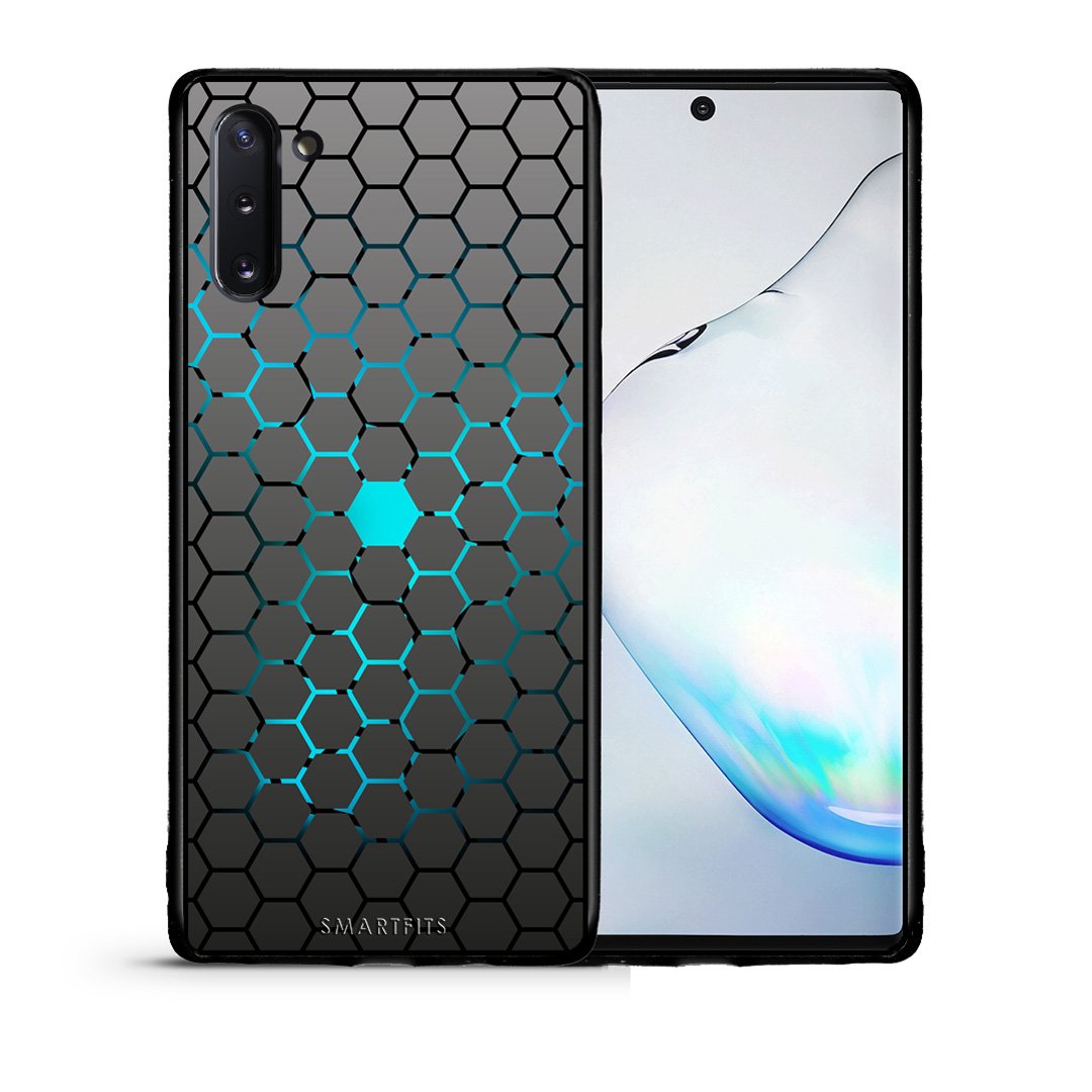 Θήκη Samsung Note 10 Hexagonal Geometric από τη Smartfits με σχέδιο στο πίσω μέρος και μαύρο περίβλημα | Samsung Note 10 Hexagonal Geometric case with colorful back and black bezels