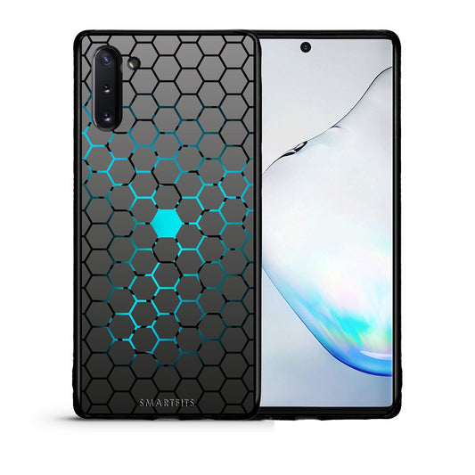 Θήκη Samsung Note 10 Hexagonal Geometric από τη Smartfits με σχέδιο στο πίσω μέρος και μαύρο περίβλημα | Samsung Note 10 Hexagonal Geometric case with colorful back and black bezels