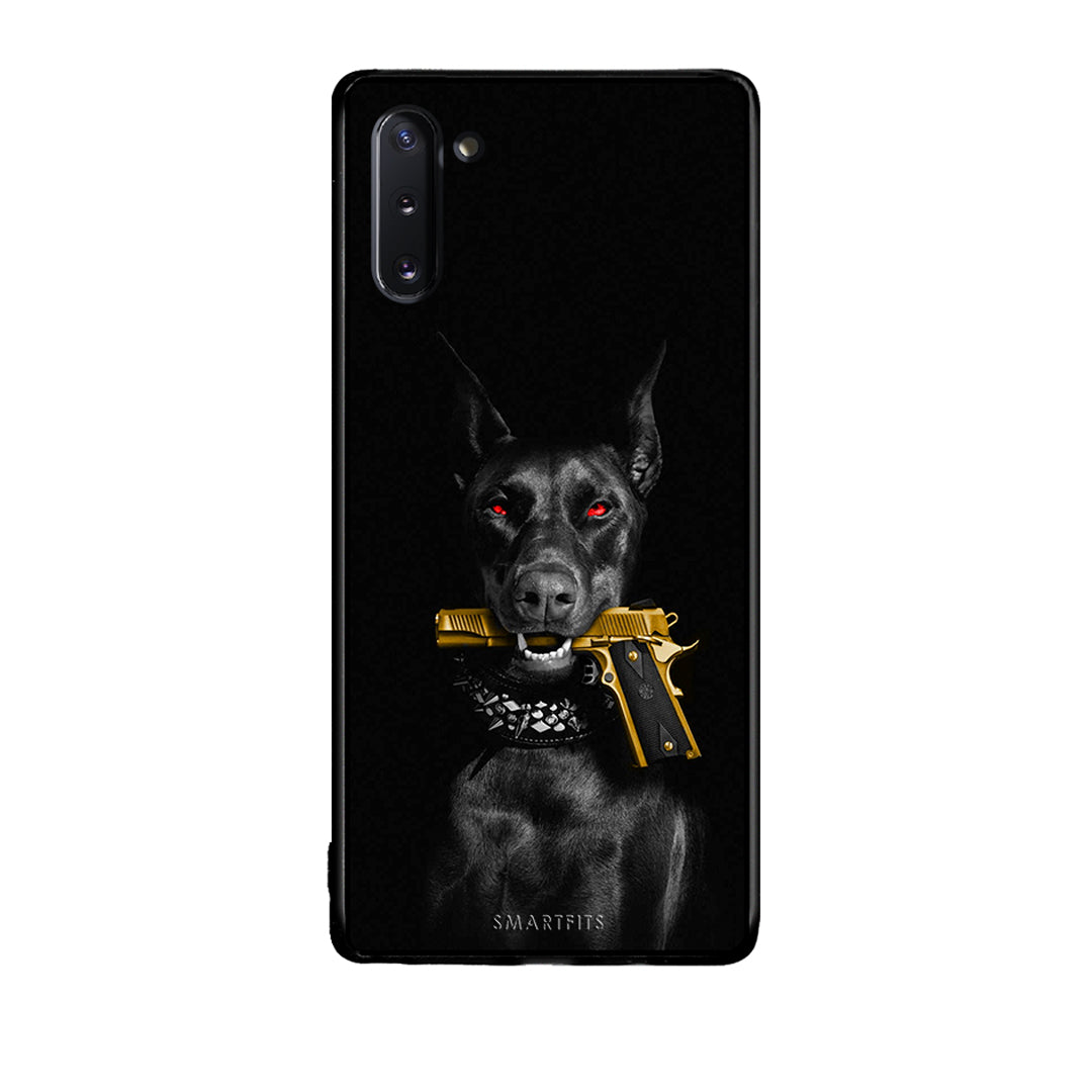 Samsung Note 10 Golden Gun Θήκη Αγίου Βαλεντίνου από τη Smartfits με σχέδιο στο πίσω μέρος και μαύρο περίβλημα | Smartphone case with colorful back and black bezels by Smartfits