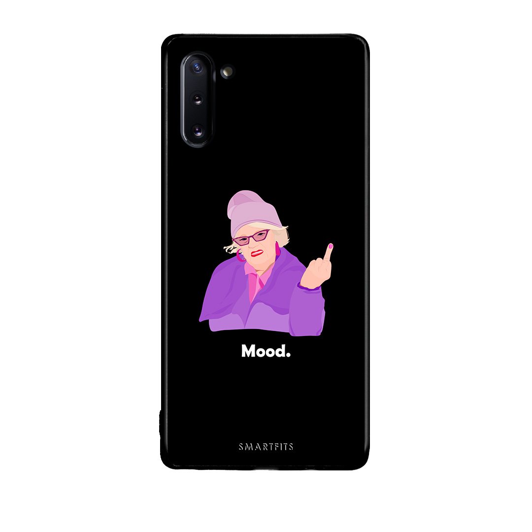 Samsung Note 10 Grandma Mood Black θήκη από τη Smartfits με σχέδιο στο πίσω μέρος και μαύρο περίβλημα | Smartphone case with colorful back and black bezels by Smartfits