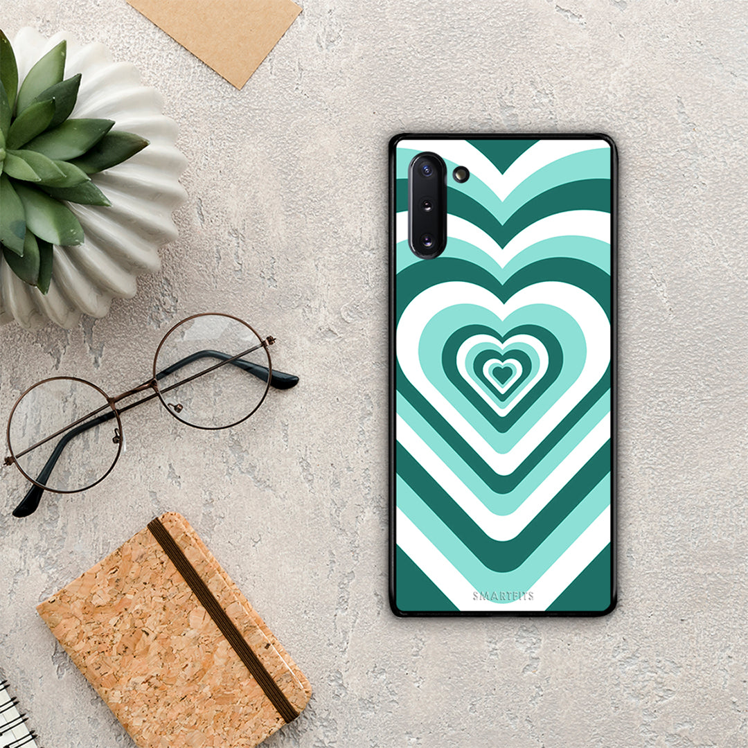 Green Hearts - Samsung Galaxy Note 10 θήκη