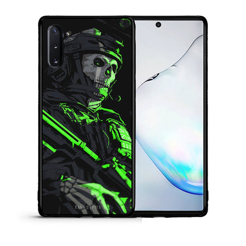 Θήκη Αγίου Βαλεντίνου Samsung Note 10 Green Soldier από τη Smartfits με σχέδιο στο πίσω μέρος και μαύρο περίβλημα | Samsung Note 10 Green Soldier case with colorful back and black bezels