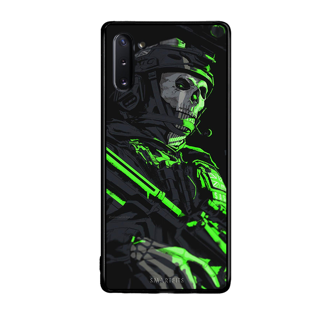 Samsung Note 10 Green Soldier Θήκη Αγίου Βαλεντίνου από τη Smartfits με σχέδιο στο πίσω μέρος και μαύρο περίβλημα | Smartphone case with colorful back and black bezels by Smartfits
