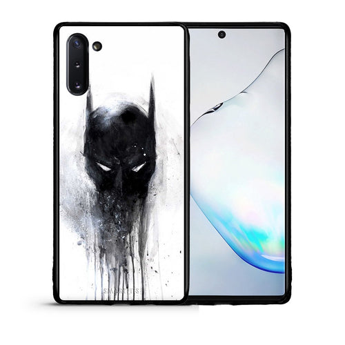 Θήκη Samsung Note 10 Paint Bat Hero από τη Smartfits με σχέδιο στο πίσω μέρος και μαύρο περίβλημα | Samsung Note 10 Paint Bat Hero case with colorful back and black bezels