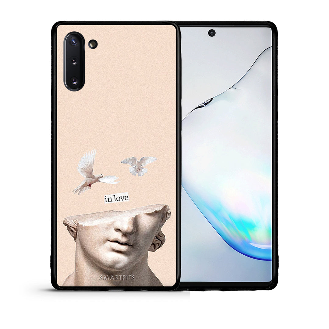 Θήκη Samsung Note 10 In Love από τη Smartfits με σχέδιο στο πίσω μέρος και μαύρο περίβλημα | Samsung Note 10 In Love case with colorful back and black bezels