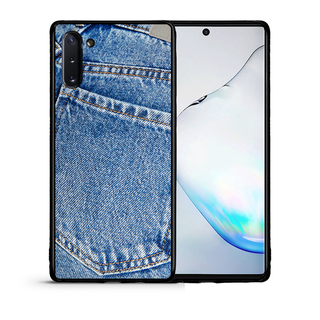 Θήκη Samsung Note 10 Jeans Pocket από τη Smartfits με σχέδιο στο πίσω μέρος και μαύρο περίβλημα | Samsung Note 10 Jeans Pocket case with colorful back and black bezels
