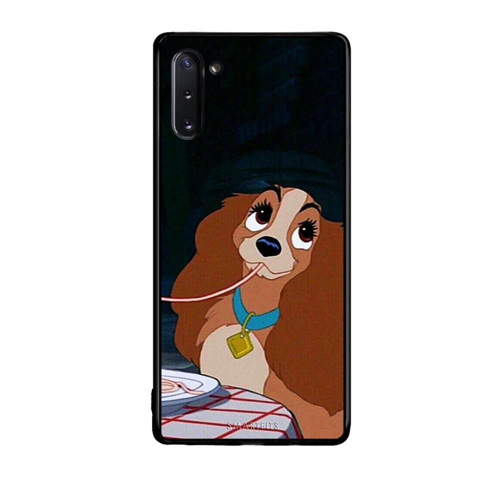 Samsung Note 10 Lady And Tramp 2 Θήκη Αγίου Βαλεντίνου από τη Smartfits με σχέδιο στο πίσω μέρος και μαύρο περίβλημα | Smartphone case with colorful back and black bezels by Smartfits