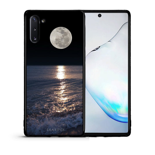 Θήκη Samsung Note 10 Moon Landscape από τη Smartfits με σχέδιο στο πίσω μέρος και μαύρο περίβλημα | Samsung Note 10 Moon Landscape case with colorful back and black bezels