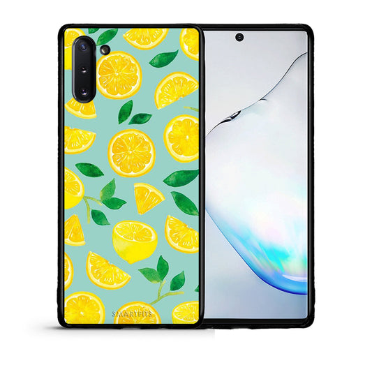 Θήκη Samsung Note 10 Lemons από τη Smartfits με σχέδιο στο πίσω μέρος και μαύρο περίβλημα | Samsung Note 10 Lemons case with colorful back and black bezels