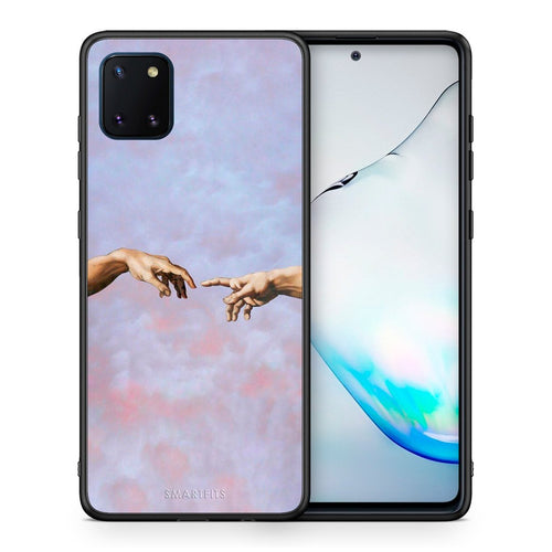 Θήκη Samsung Note 10 Lite Adam Hand από τη Smartfits με σχέδιο στο πίσω μέρος και μαύρο περίβλημα | Samsung Note 10 Lite Adam Hand case with colorful back and black bezels