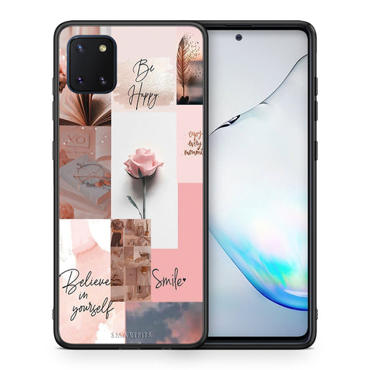 Θήκη Samsung Note 10 Lite Aesthetic Collage από τη Smartfits με σχέδιο στο πίσω μέρος και μαύρο περίβλημα | Samsung Note 10 Lite Aesthetic Collage case with colorful back and black bezels
