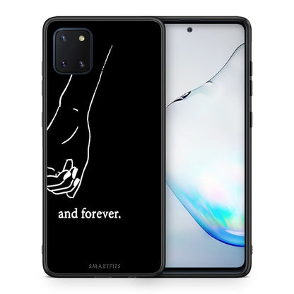 Θήκη Αγίου Βαλεντίνου Samsung Note 10 Lite Always & Forever 2 από τη Smartfits με σχέδιο στο πίσω μέρος και μαύρο περίβλημα | Samsung Note 10 Lite Always & Forever 2 case with colorful back and black bezels