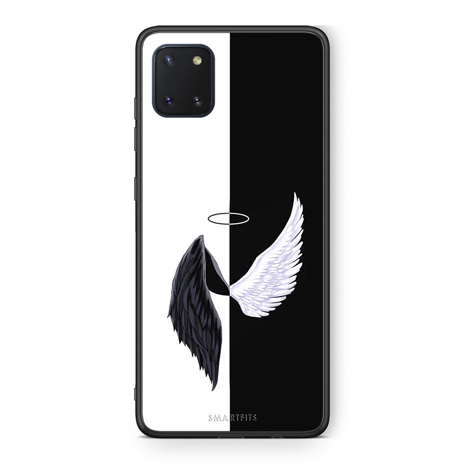 Samsung Note 10 Lite Angels Demons θήκη από τη Smartfits με σχέδιο στο πίσω μέρος και μαύρο περίβλημα | Smartphone case with colorful back and black bezels by Smartfits