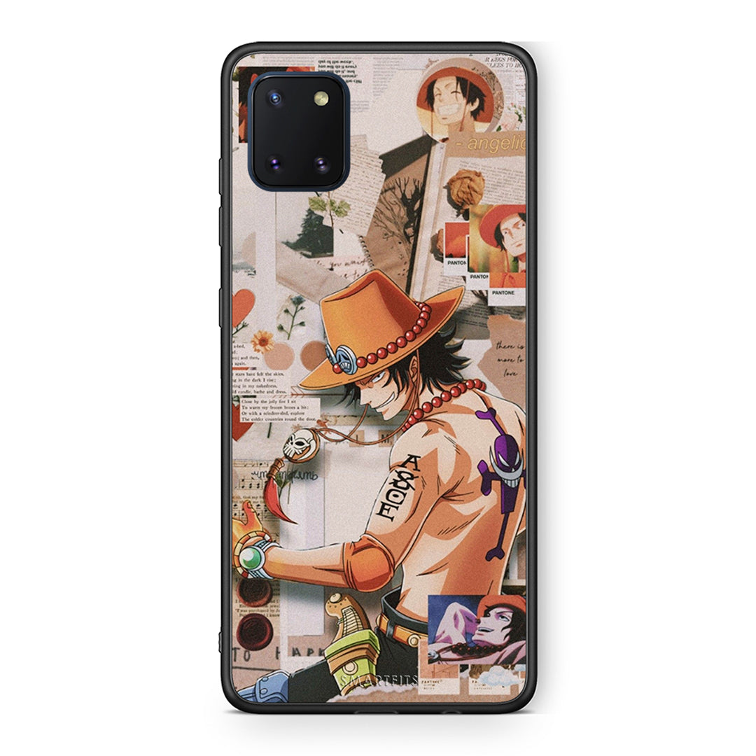 Samsung Note 10 Lite Anime Collage θήκη από τη Smartfits με σχέδιο στο πίσω μέρος και μαύρο περίβλημα | Smartphone case with colorful back and black bezels by Smartfits