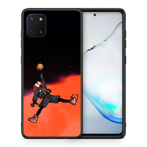Θήκη Samsung Note 10 Lite Basketball Hero από τη Smartfits με σχέδιο στο πίσω μέρος και μαύρο περίβλημα | Samsung Note 10 Lite Basketball Hero case with colorful back and black bezels