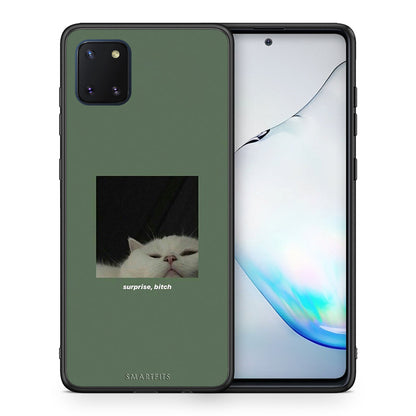 Θήκη Samsung Note 10 Lite Bitch Surprise από τη Smartfits με σχέδιο στο πίσω μέρος και μαύρο περίβλημα | Samsung Note 10 Lite Bitch Surprise case with colorful back and black bezels