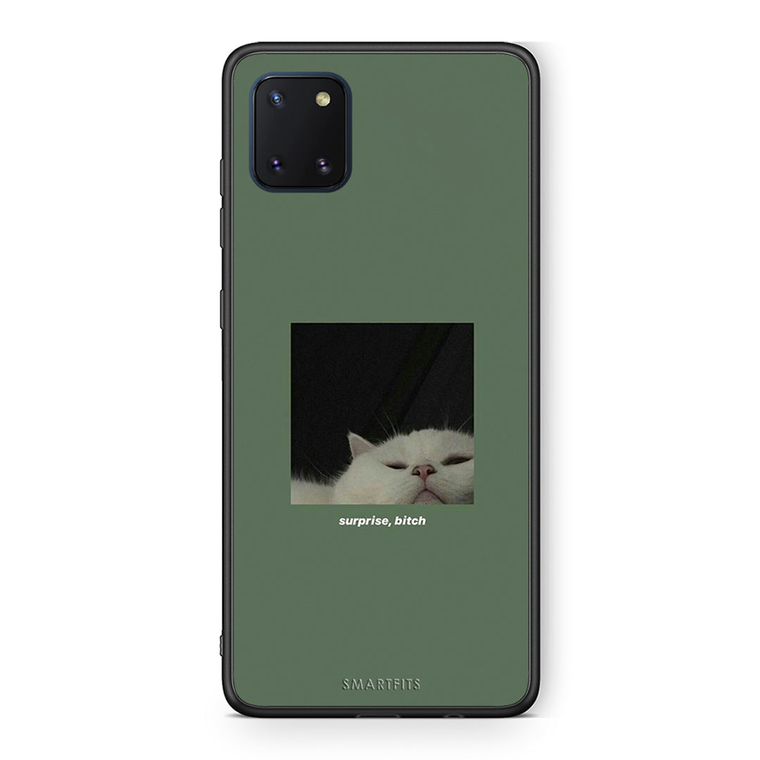 Samsung Note 10 Lite Bitch Surprise θήκη από τη Smartfits με σχέδιο στο πίσω μέρος και μαύρο περίβλημα | Smartphone case with colorful back and black bezels by Smartfits