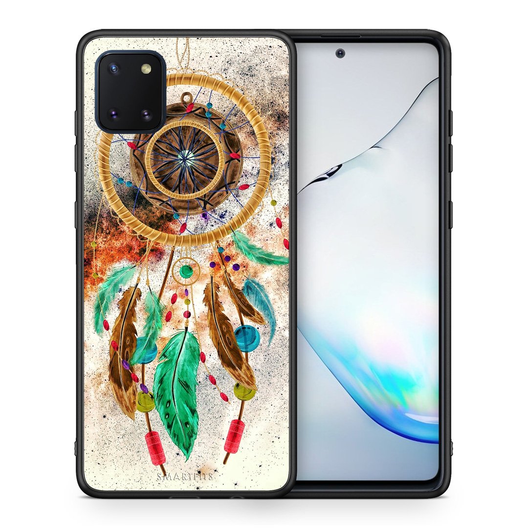 Θήκη Samsung Note 10 Lite DreamCatcher Boho από τη Smartfits με σχέδιο στο πίσω μέρος και μαύρο περίβλημα | Samsung Note 10 Lite DreamCatcher Boho case with colorful back and black bezels