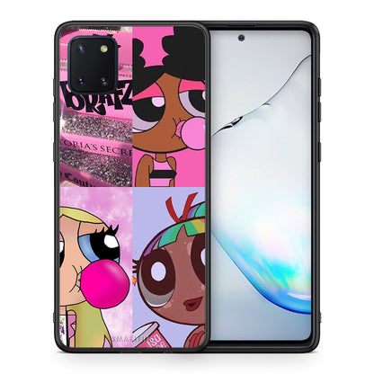 Θήκη Αγίου Βαλεντίνου Samsung Note 10 Lite Bubble Girls από τη Smartfits με σχέδιο στο πίσω μέρος και μαύρο περίβλημα | Samsung Note 10 Lite Bubble Girls case with colorful back and black bezels