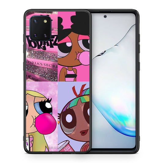 Θήκη Αγίου Βαλεντίνου Samsung Note 10 Lite Bubble Girls από τη Smartfits με σχέδιο στο πίσω μέρος και μαύρο περίβλημα | Samsung Note 10 Lite Bubble Girls case with colorful back and black bezels