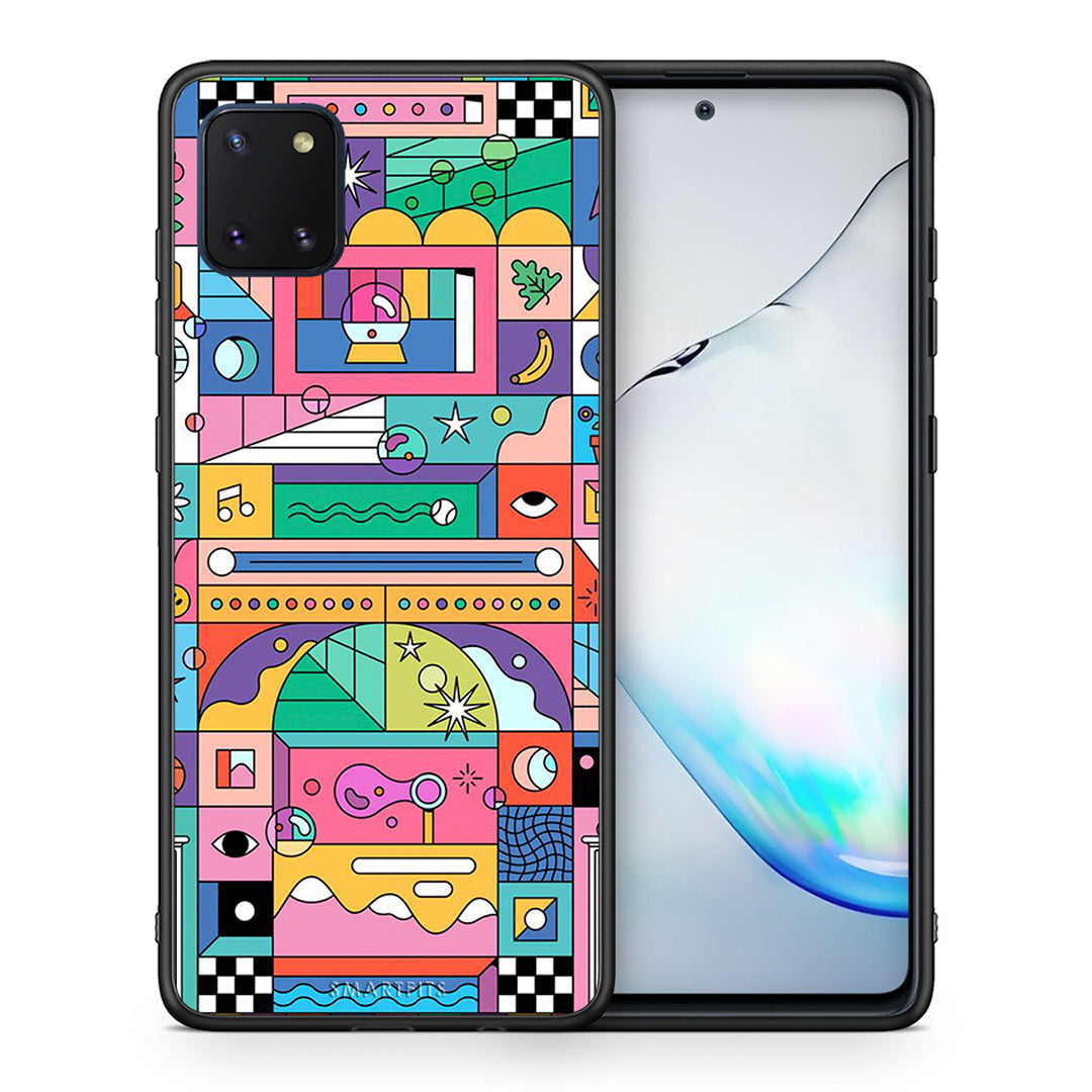 Θήκη Samsung Note 10 Lite Bubbles Soap από τη Smartfits με σχέδιο στο πίσω μέρος και μαύρο περίβλημα | Samsung Note 10 Lite Bubbles Soap case with colorful back and black bezels