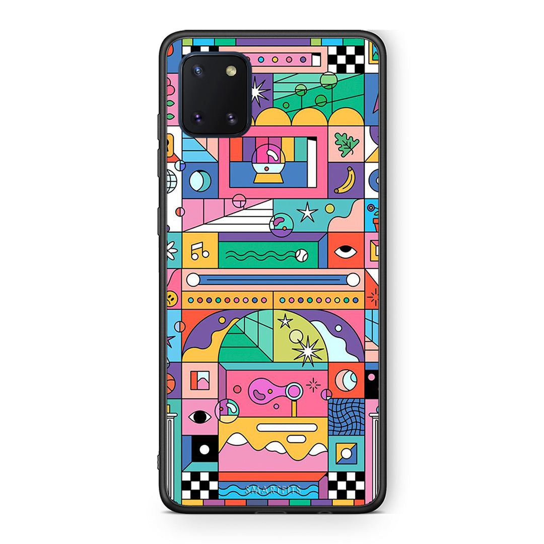 Samsung Note 10 Lite Bubbles Soap θήκη από τη Smartfits με σχέδιο στο πίσω μέρος και μαύρο περίβλημα | Smartphone case with colorful back and black bezels by Smartfits