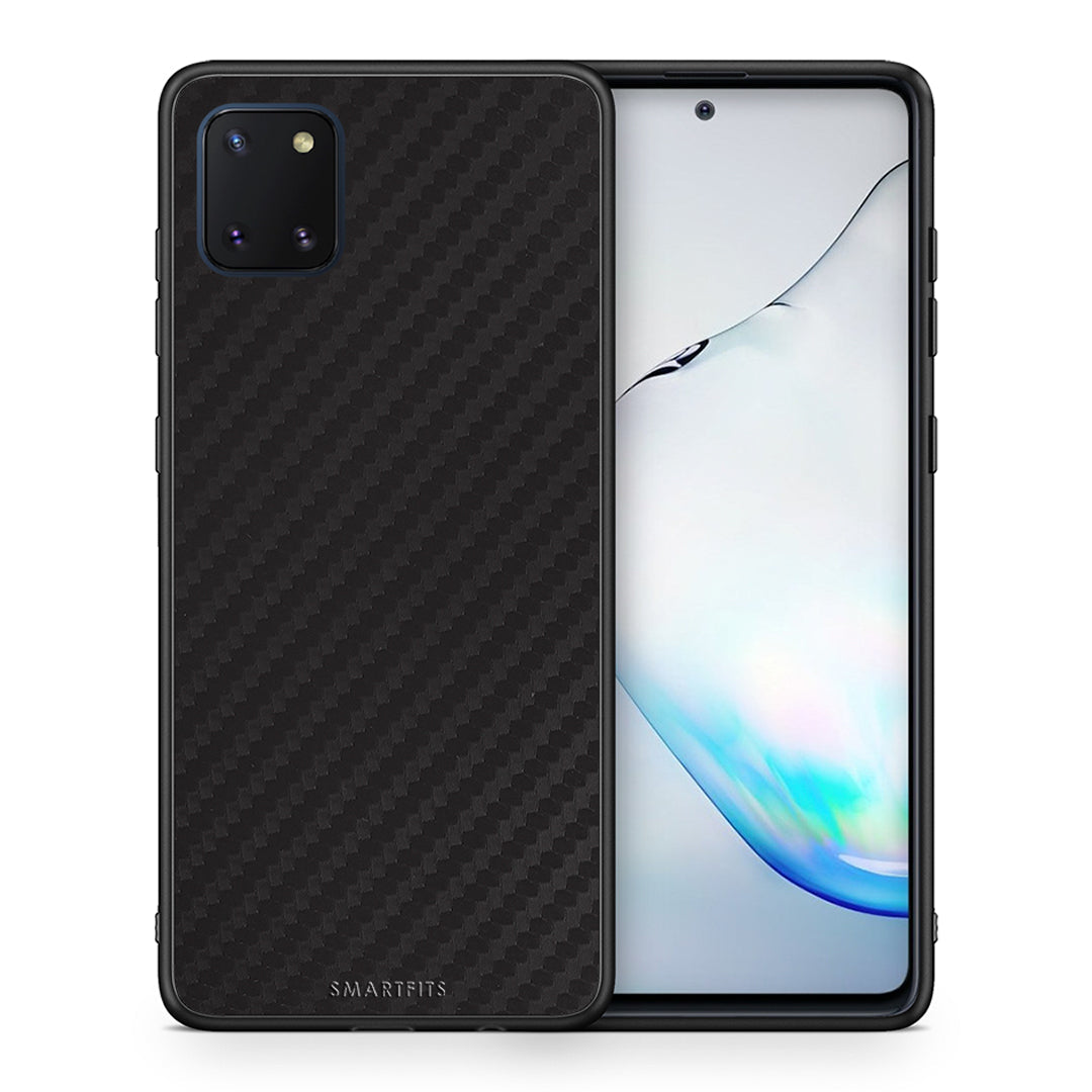 Θήκη Samsung Note 10 Lite Carbon Black από τη Smartfits με σχέδιο στο πίσω μέρος και μαύρο περίβλημα | Samsung Note 10 Lite Carbon Black case with colorful back and black bezels