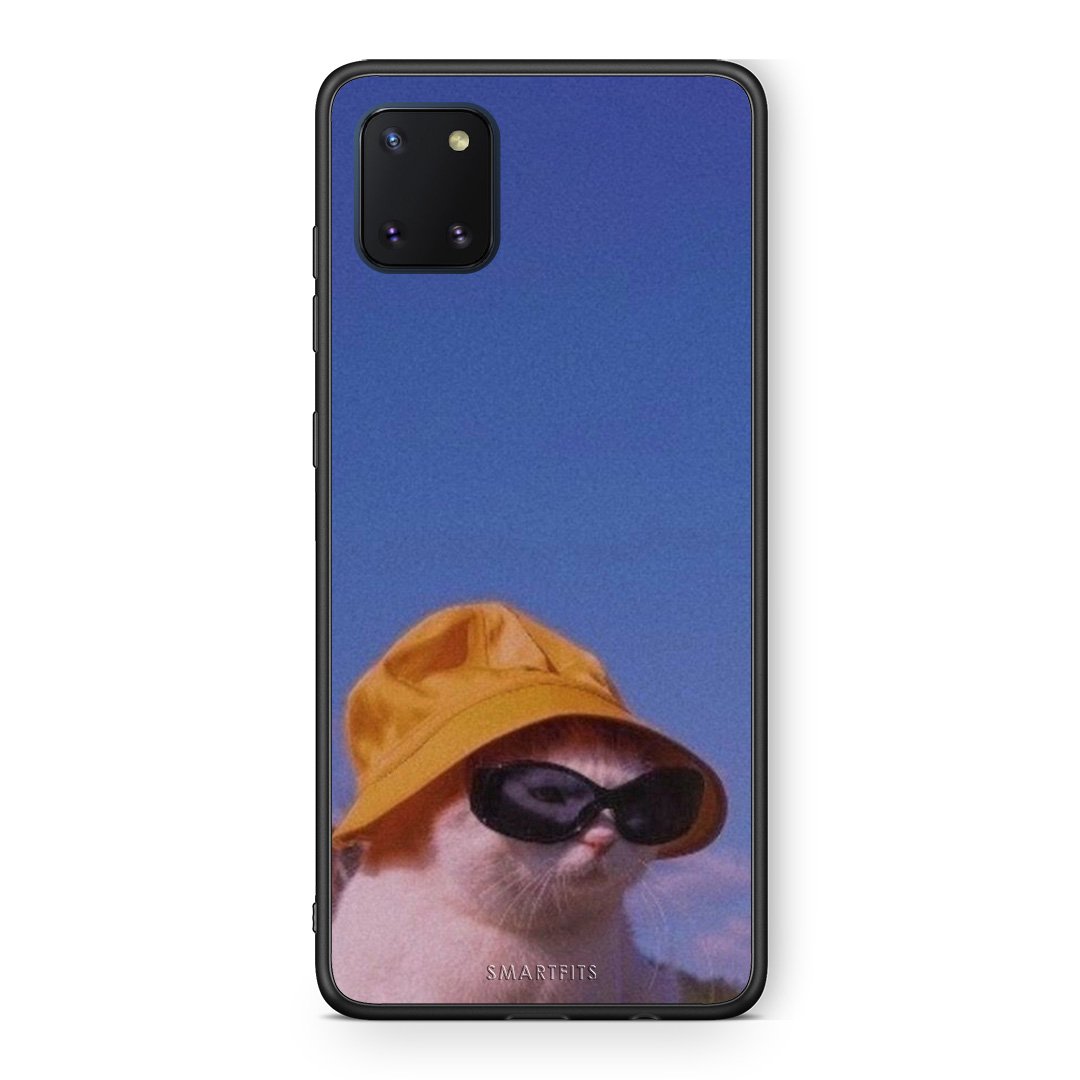 Samsung Note 10 Lite Cat Diva θήκη από τη Smartfits με σχέδιο στο πίσω μέρος και μαύρο περίβλημα | Smartphone case with colorful back and black bezels by Smartfits