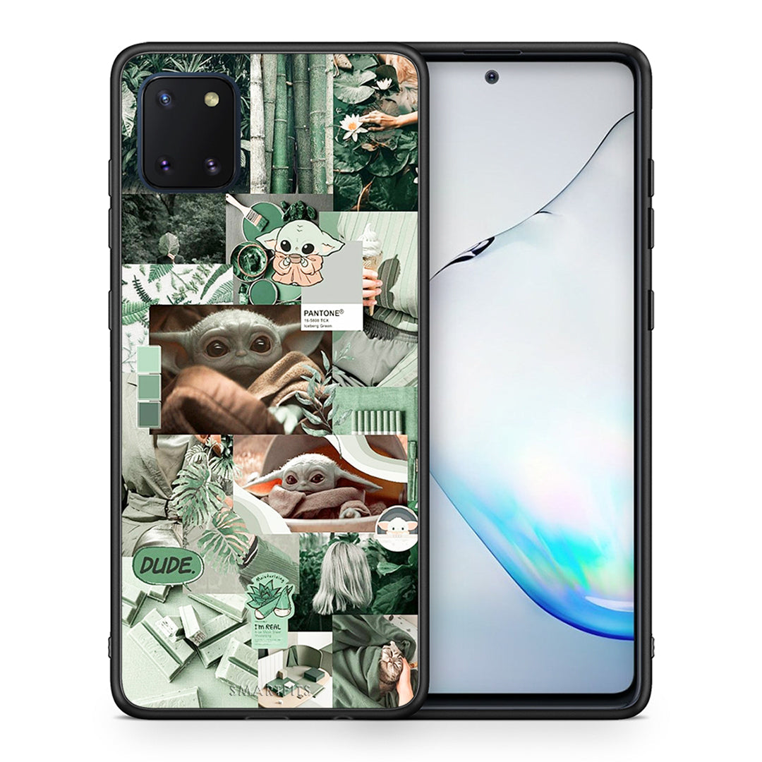 Θήκη Αγίου Βαλεντίνου Samsung Note 10 Lite Collage Dude από τη Smartfits με σχέδιο στο πίσω μέρος και μαύρο περίβλημα | Samsung Note 10 Lite Collage Dude case with colorful back and black bezels