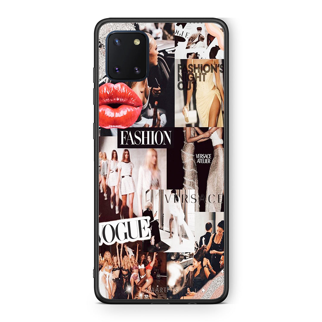 Samsung Note 10 Lite Collage Fashion Θήκη Αγίου Βαλεντίνου από τη Smartfits με σχέδιο στο πίσω μέρος και μαύρο περίβλημα | Smartphone case with colorful back and black bezels by Smartfits