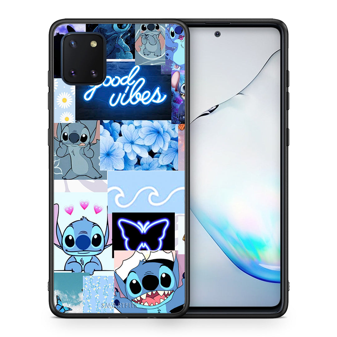 Θήκη Αγίου Βαλεντίνου Samsung Note 10 Lite Collage Good Vibes από τη Smartfits με σχέδιο στο πίσω μέρος και μαύρο περίβλημα | Samsung Note 10 Lite Collage Good Vibes case with colorful back and black bezels