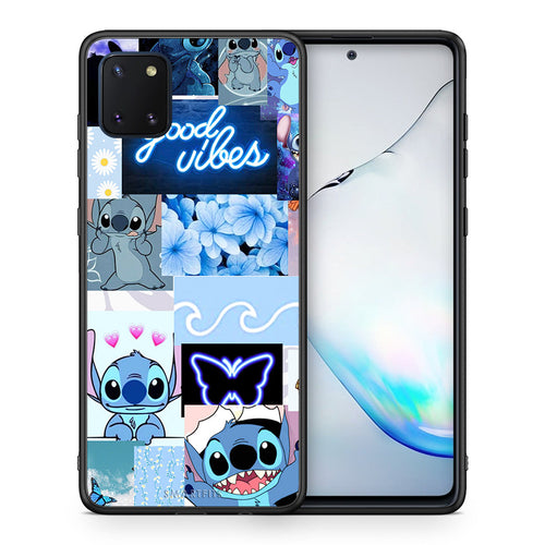 Θήκη Αγίου Βαλεντίνου Samsung Note 10 Lite Collage Good Vibes από τη Smartfits με σχέδιο στο πίσω μέρος και μαύρο περίβλημα | Samsung Note 10 Lite Collage Good Vibes case with colorful back and black bezels