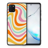 Thumbnail for Θήκη Samsung Note 10 Lite Colourful Waves από τη Smartfits με σχέδιο στο πίσω μέρος και μαύρο περίβλημα | Samsung Note 10 Lite Colourful Waves case with colorful back and black bezels