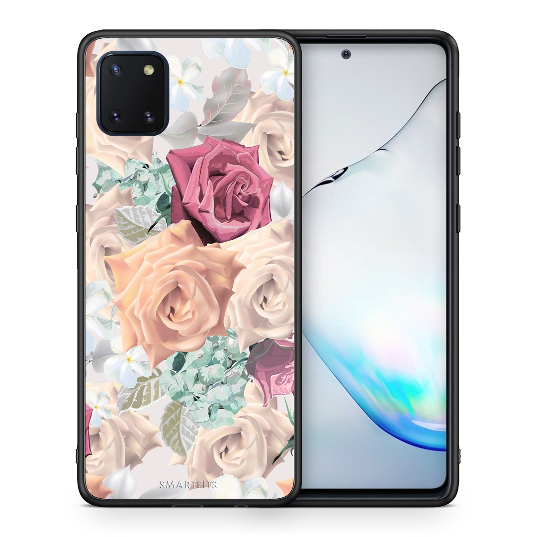 Θήκη Samsung Note 10 Lite Bouquet Floral από τη Smartfits με σχέδιο στο πίσω μέρος και μαύρο περίβλημα | Samsung Note 10 Lite Bouquet Floral case with colorful back and black bezels