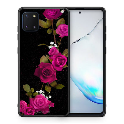 Θήκη Samsung Note 10 Lite Red Roses Flower από τη Smartfits με σχέδιο στο πίσω μέρος και μαύρο περίβλημα | Samsung Note 10 Lite Red Roses Flower case with colorful back and black bezels