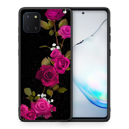 Θήκη Samsung Note 10 Lite Red Roses Flower από τη Smartfits με σχέδιο στο πίσω μέρος και μαύρο περίβλημα | Samsung Note 10 Lite Red Roses Flower case with colorful back and black bezels