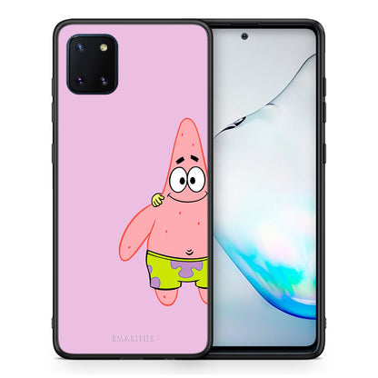 Θήκη Samsung Note 10 Lite  Friends Patrick από τη Smartfits με σχέδιο στο πίσω μέρος και μαύρο περίβλημα | Samsung Note 10 Lite  Friends Patrick case with colorful back and black bezels