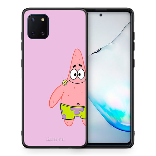 Θήκη Samsung Note 10 Lite  Friends Patrick από τη Smartfits με σχέδιο στο πίσω μέρος και μαύρο περίβλημα | Samsung Note 10 Lite  Friends Patrick case with colorful back and black bezels
