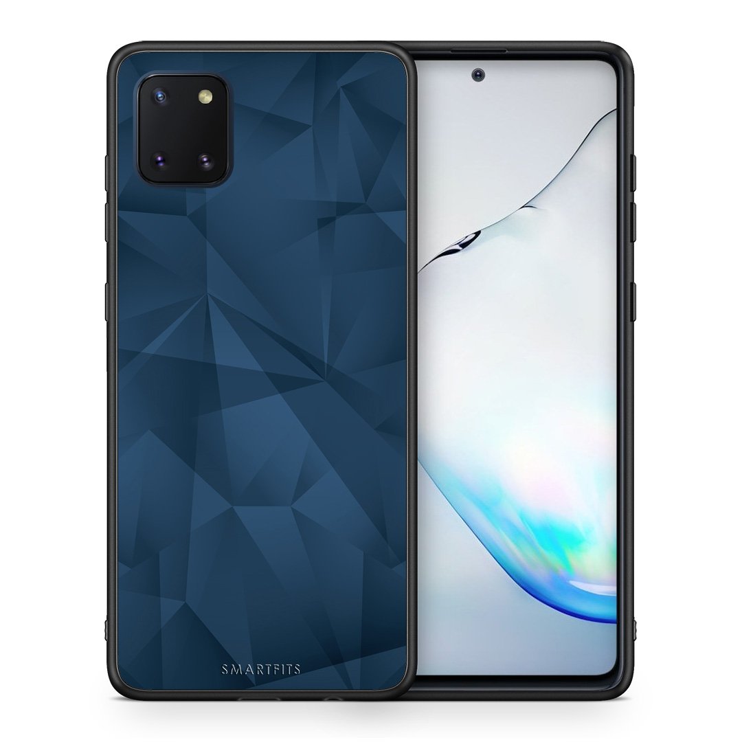 Θήκη Samsung Note 10 Lite Blue Abstract Geometric από τη Smartfits με σχέδιο στο πίσω μέρος και μαύρο περίβλημα | Samsung Note 10 Lite Blue Abstract Geometric case with colorful back and black bezels