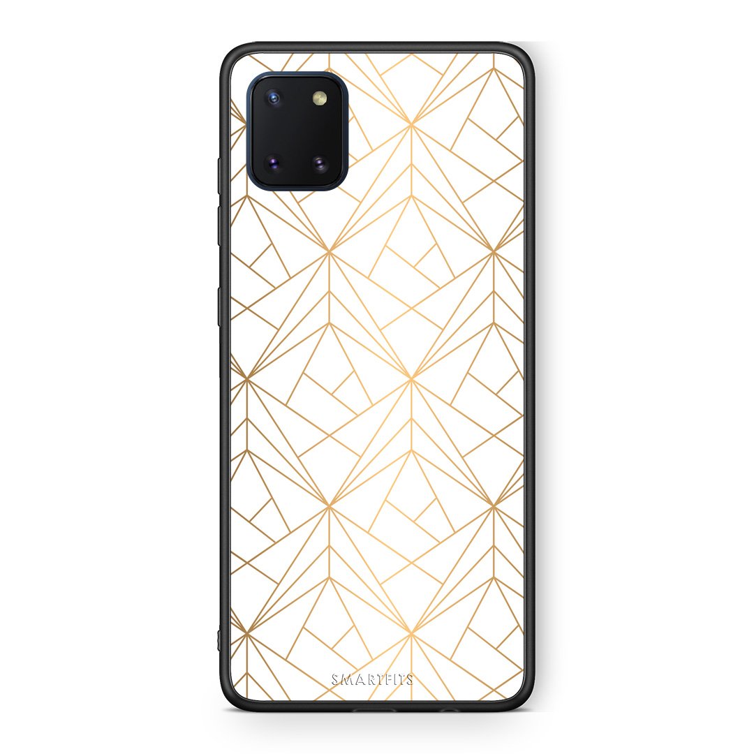 111 - Samsung Note 10 Lite Luxury White Geometric case, cover, bumper