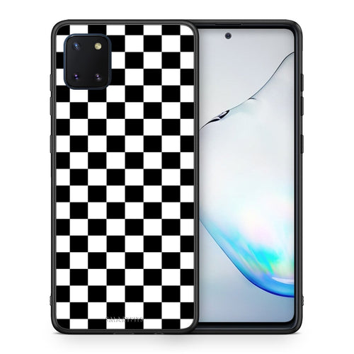 Θήκη Samsung Note 10 Lite Squares Geometric από τη Smartfits με σχέδιο στο πίσω μέρος και μαύρο περίβλημα | Samsung Note 10 Lite Squares Geometric case with colorful back and black bezels