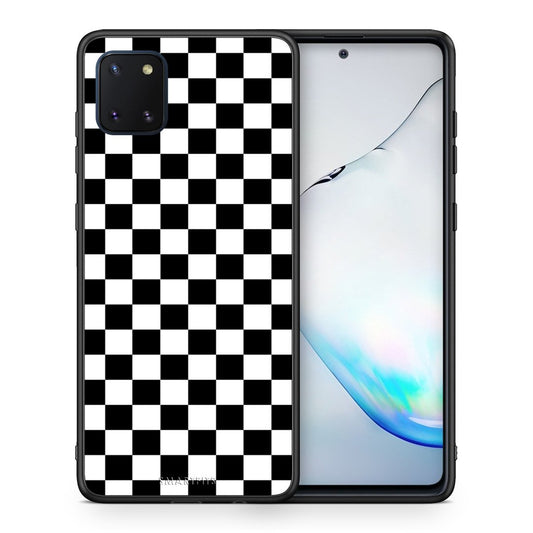 Θήκη Samsung Note 10 Lite Squares Geometric από τη Smartfits με σχέδιο στο πίσω μέρος και μαύρο περίβλημα | Samsung Note 10 Lite Squares Geometric case with colorful back and black bezels