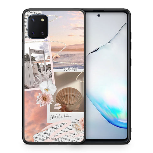 Θήκη Αγίου Βαλεντίνου Samsung Note 10 Lite Golden Hour από τη Smartfits με σχέδιο στο πίσω μέρος και μαύρο περίβλημα | Samsung Note 10 Lite Golden Hour case with colorful back and black bezels